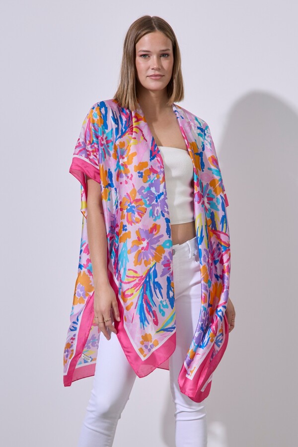 Kimono Flores MULTI/FUCSIA