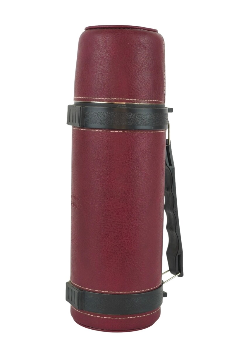 Termo de acero forrado 1 litro Bordó