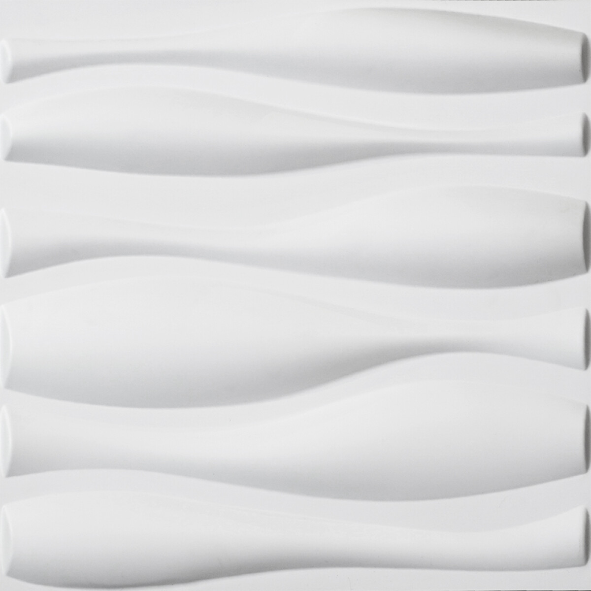 Panel Decorativo En Pvc 3d Para Pared Modelo D026 50x50 Cm Blanco Mate 
