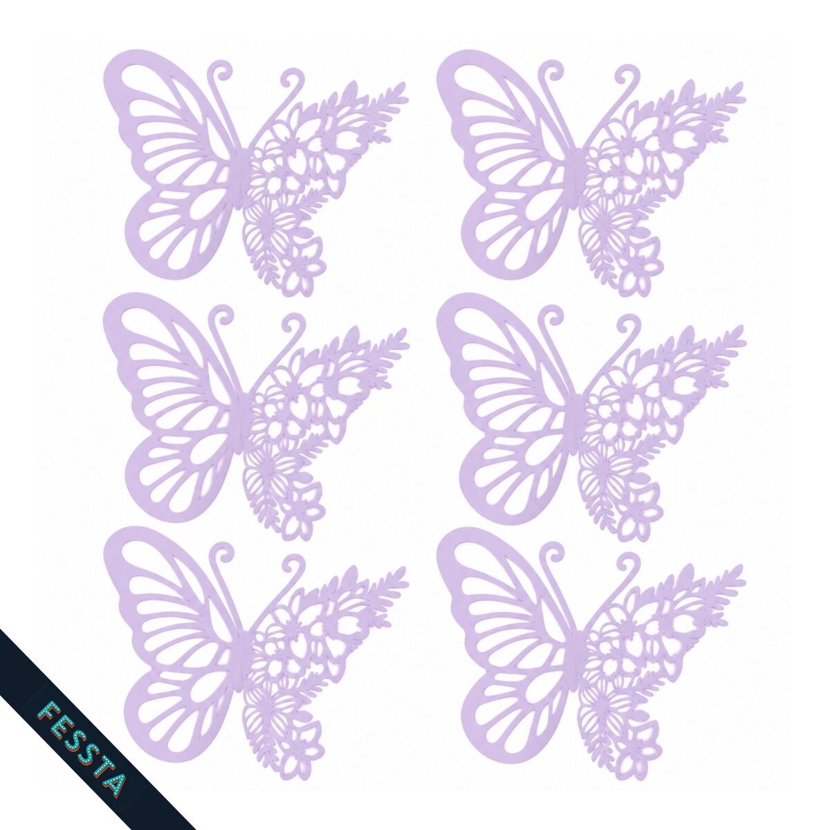 Mariposas Decorativas x 6 - Lila 