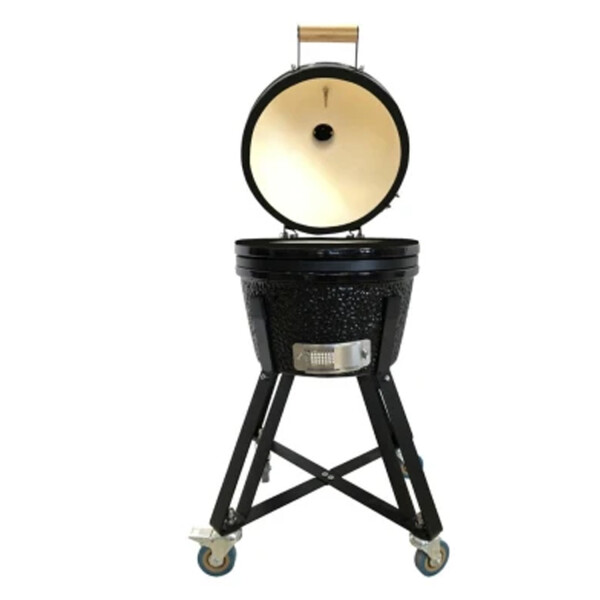 Horno Kamado A Carbón Cerámica Refractaria Parrilla 33cm PARRILLA FIRE KING KAMADO 16" NEGRO FT16