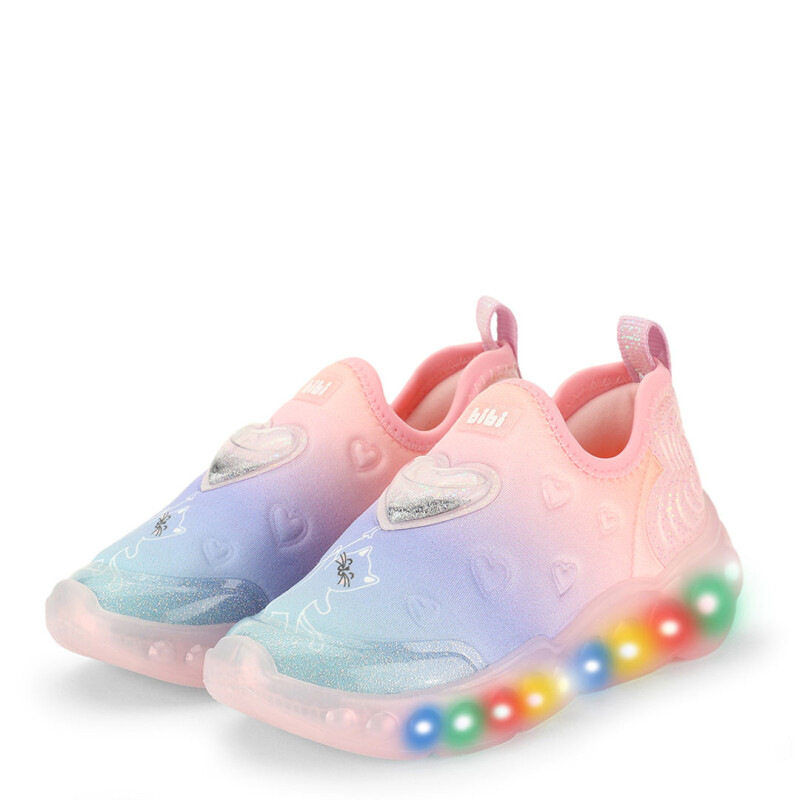 Championes de Niña Bibi Roller Celebretion C/Luces Rosado - Lila