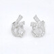 Caravanas En Oro 18K Blanco Con Brillantes Caravanas En Oro 18K Blanco Con Brillantes