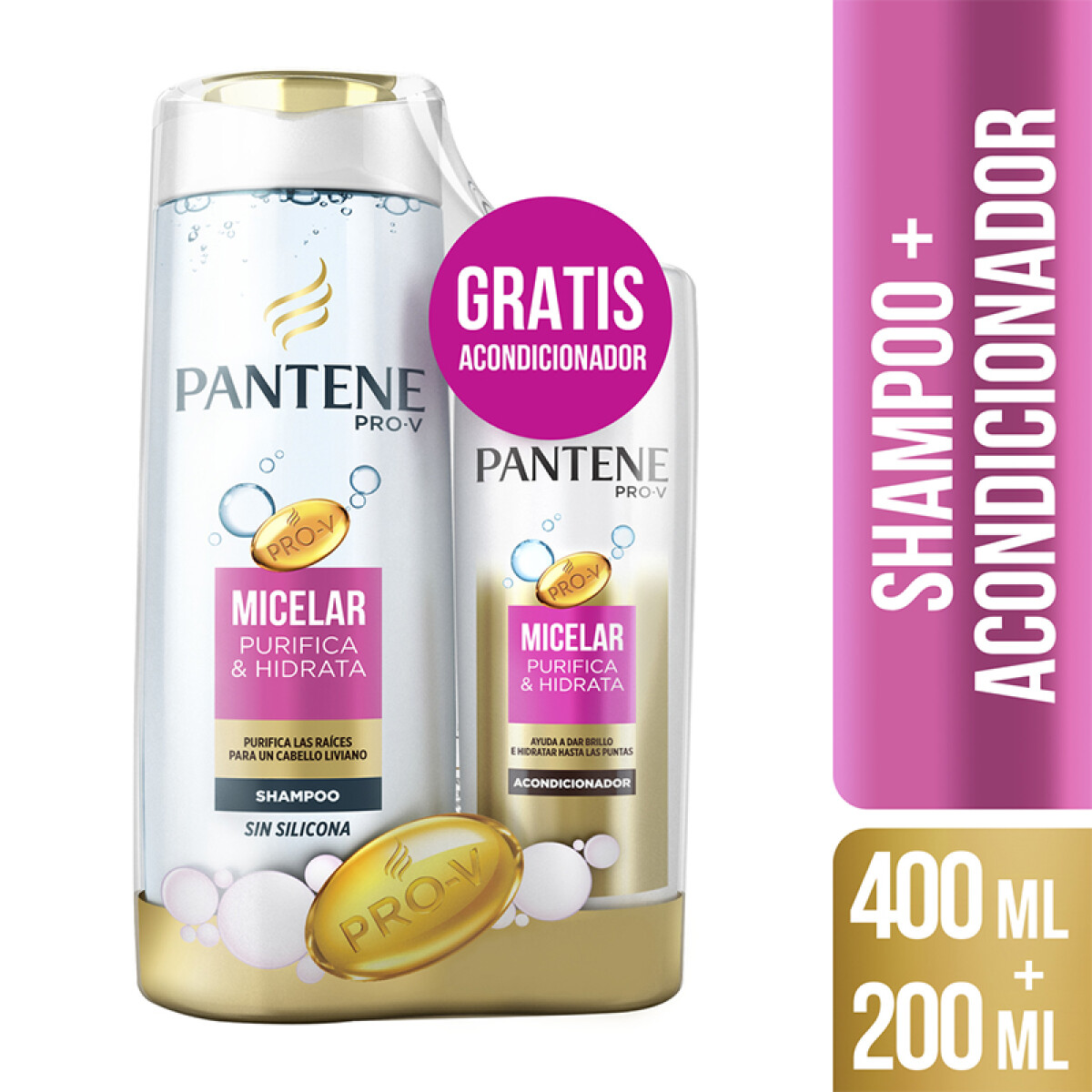 Pantene Pack Shampoo + Aco Micelar 