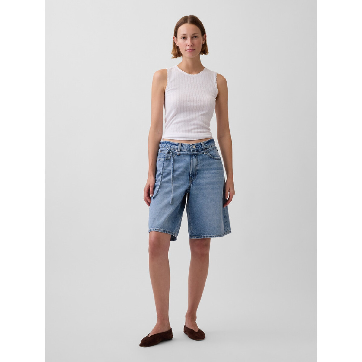DENIM LONGLINE SHORT MED ROYALSON - MEDIUM SUN 