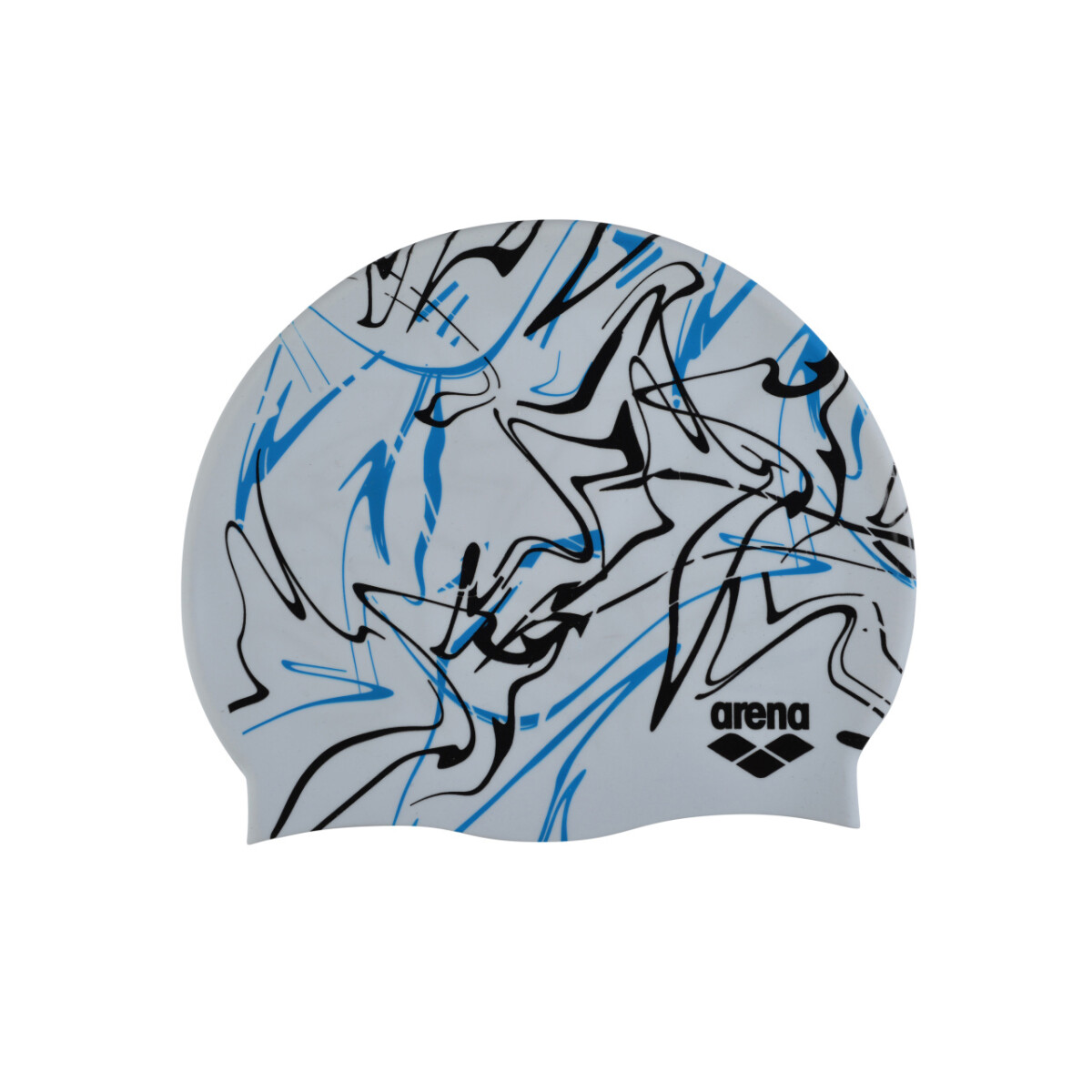 Gorra De Natación Para Adultos Unisex Arena Print 2 Cap - Pintura Celeste y Negro 