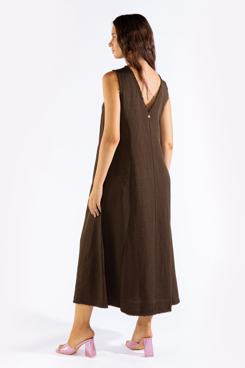 LARA LONG DRESS Coffee