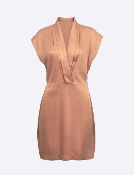 Vestido corto durazno