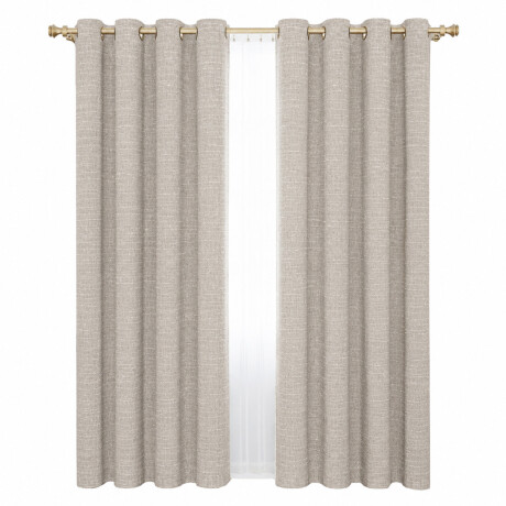 Set x2 Cortina Blackout 140x230 Cm Living Dormitorio Gris Perla Claro