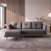 Sofá Con Chaise Triunfo - 3 Cuerpos Gris Chaise Derecho