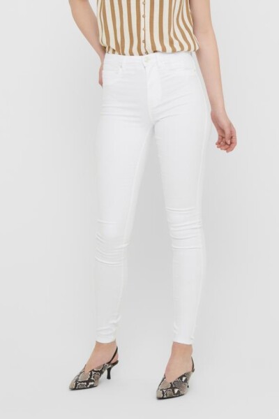 Jeans ROYAL skinny tiro alto White