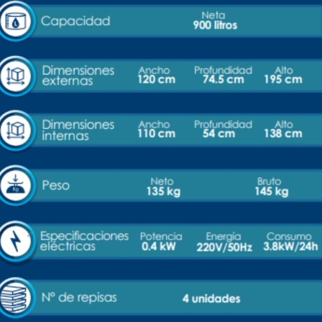 Heladera cuatro puertas acero inoxidable 900 litros Heladera cuatro puertas acero inoxidable 900 litros