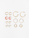 Aros Argollas Set Metal Aros Argollas Set De 7 Pares - Dorado