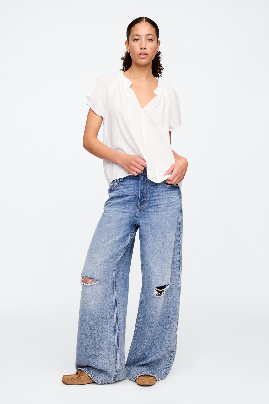Blusa Manga Corta Mujer Optic White V6