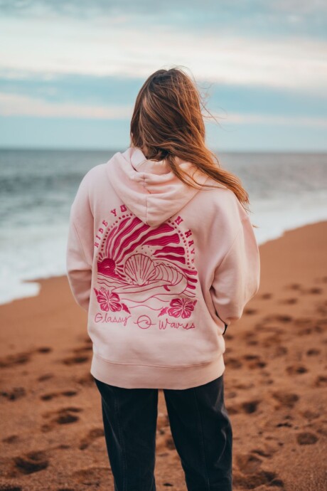 Hoodie Marina Bordado / Rosa U