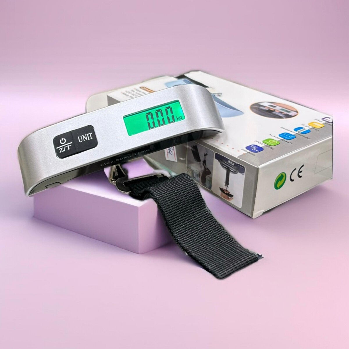 Balanza Digital Portátil Para Equipaje Y Envios - Plateado 
