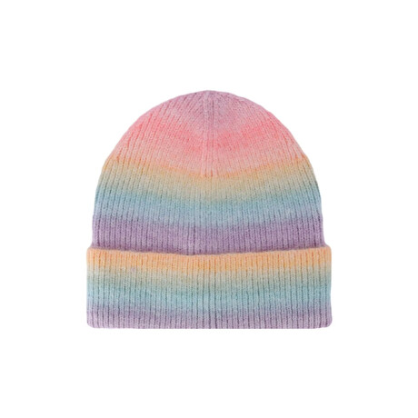 Gorro de lana degradé naranja