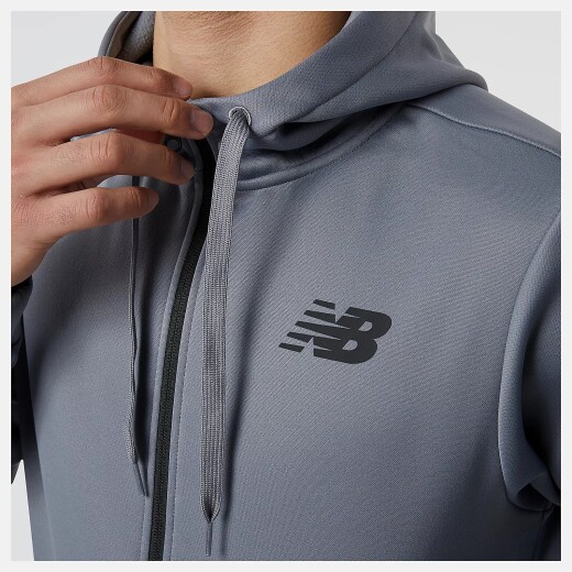 Campera New Balance Training Hombre Tenacity Hoodie & Sweatshirts Grey S/C