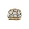 Anillo Cúpula-Plata y Oro-Sin Piedra-AN5419 sinpiedra