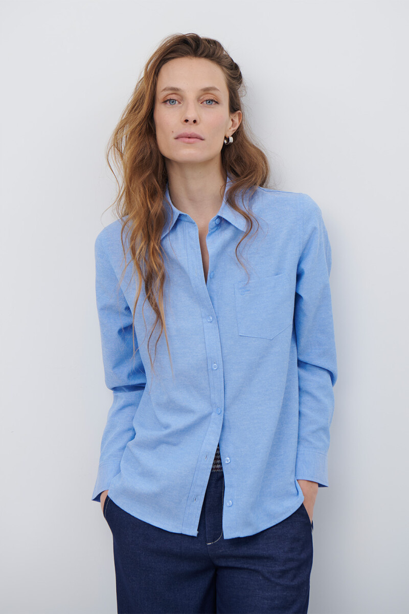CAMISA OXFORD AZUL