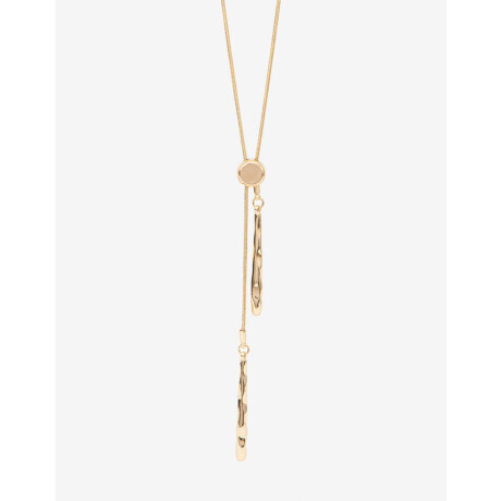 Collar Largo De Metal Dorado