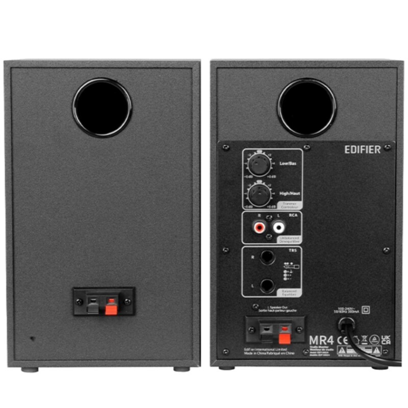 Parlantes Edifier MR4 de estudio negros Parlantes Edifier MR4 de estudio negros