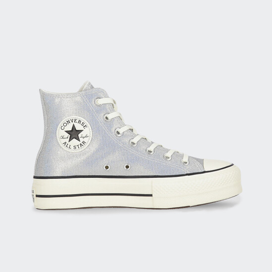 Championes Converse Chuck Taylor All Star Lift Platform Core Black/ftwr White/matte Silver
