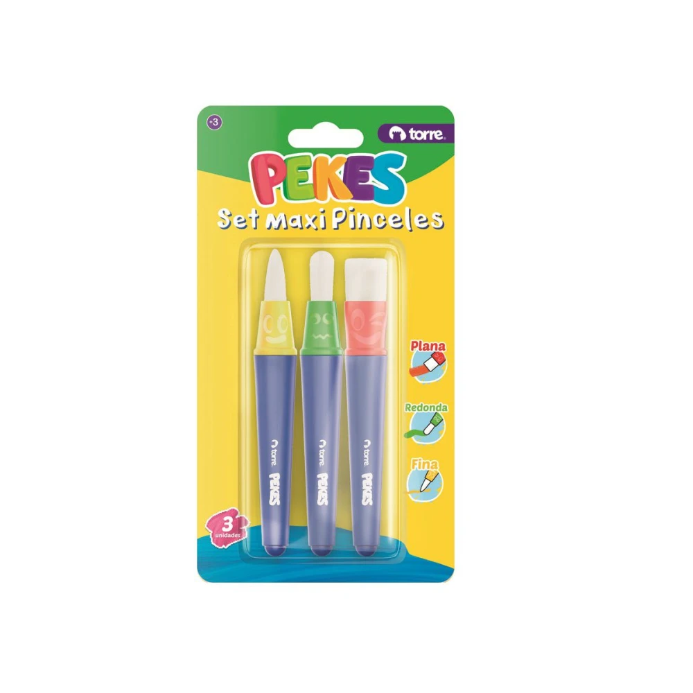 TORRE PEKES MAXI PINCELES PACK 3 UNIDADE