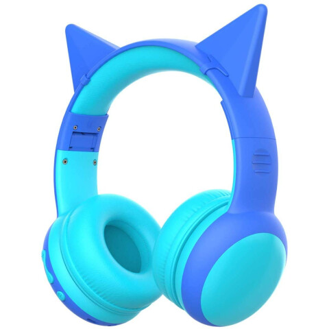 Auriculares Orejas Gato E61 Infantil Proteccion Auditiva Color Variante Azul