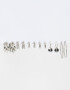 Aros Argollas Set De metal Set De Argollas - Plateado