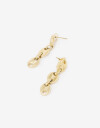 Aros Colgantes Largos Metal Aros Colgantes De Acero - Dorado