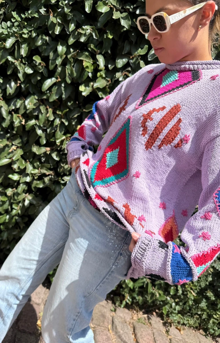 Sweater Gitano - Base Lila 
