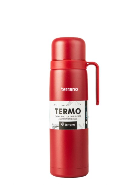 Termo con Manija Color Rojo