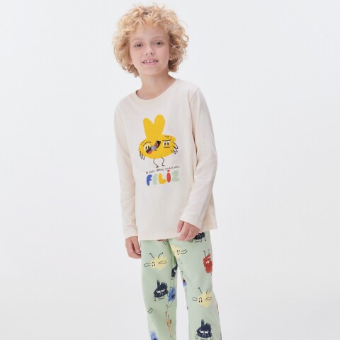 PIJAMA ML MASC VERDE