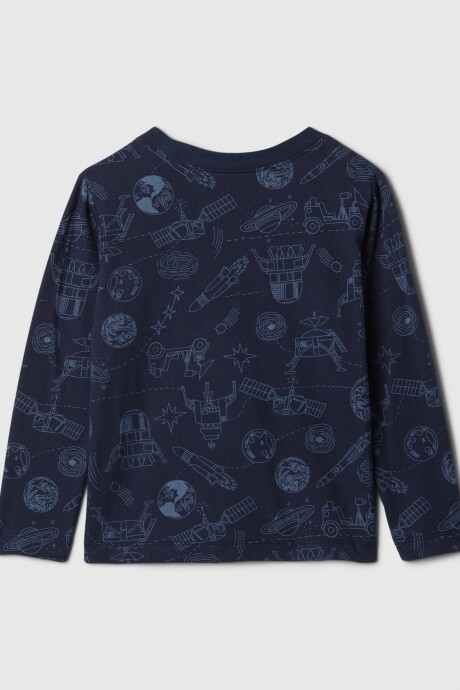 Remera Grafico Manga Larga Toddler Niño Tapestry Navy