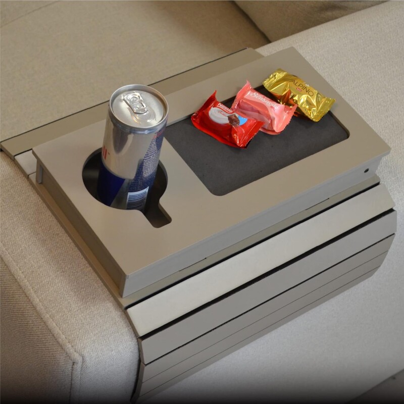 BANDEJA PARA SOFA CON CAJON Y PORTA VASO COLOR FENDI BANDEJA PARA SOFA CON CAJON Y PORTA VASO COLOR FENDI