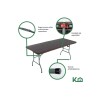 Mesa plegable plástico portátil 1.8m Eventos Jardín Exterior Mesa plegable plástico portátil 1.8m Eventos Jardín Exterior