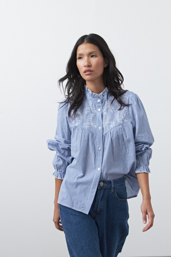 CAMISA FIRA Blanco/Azul