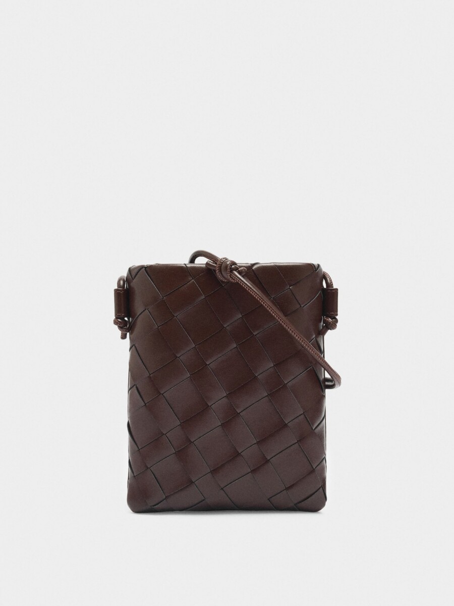 Bolsa Para Móvil Trenzada marron