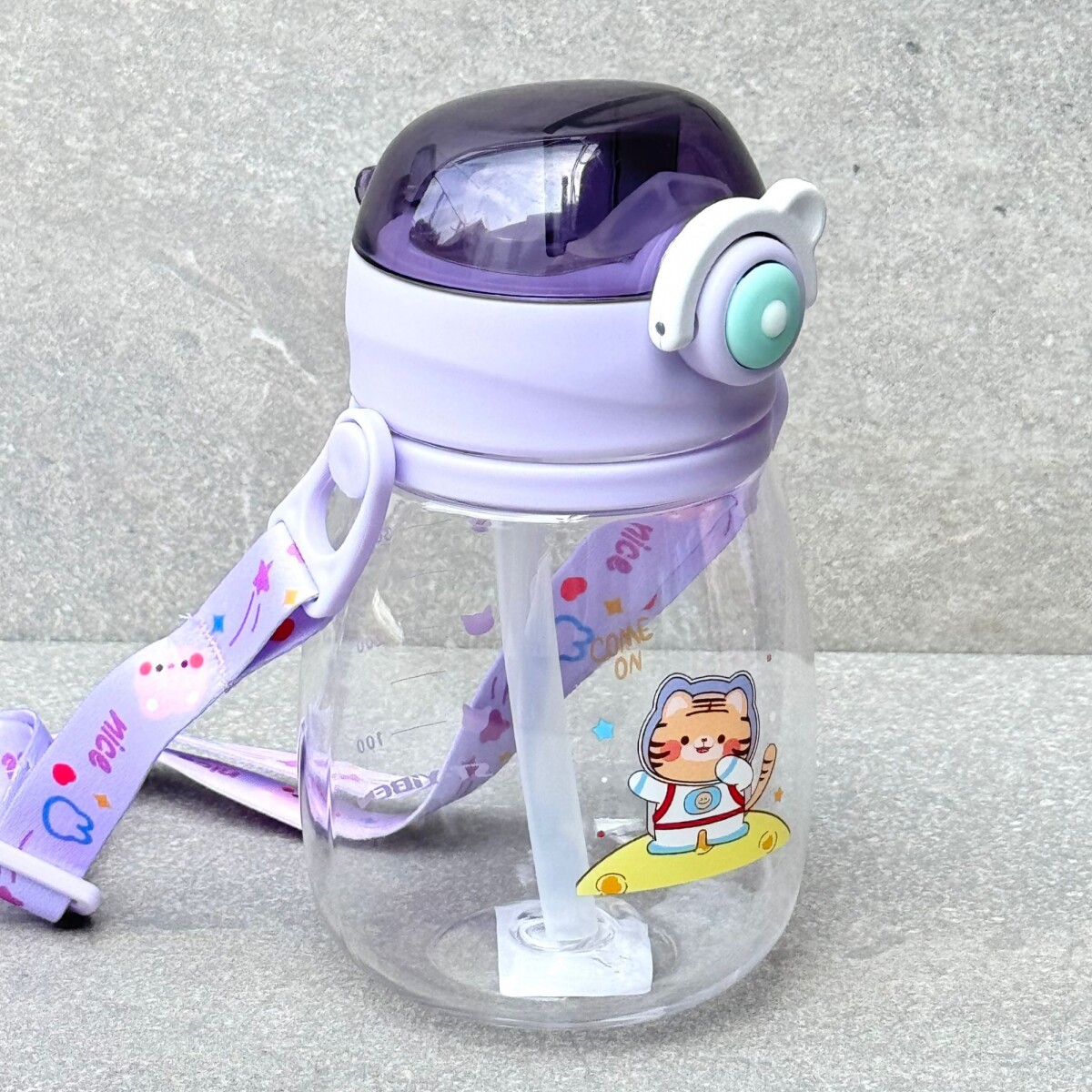 Botella Plástica Infantil Con Sorbito 430ml 