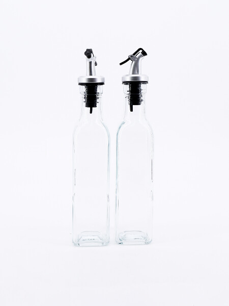 ACEITERO / VINAGRERO DE VIDRIO TRANSPARENTE