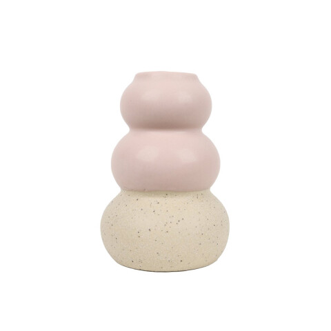 CANDELABRO ANILLOS 6x6x8.5CM CERAMICA ROSA CANDELABRO ANILLOS 6x6x8.5CM CERAMICA ROSA