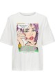 Polera Carly Comics Estampado Cloud Dancer