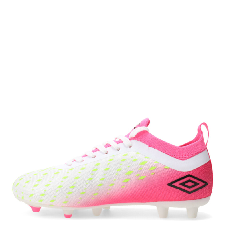 Championes Infantiles Umbro Limit HG Blanco - Rosado - Amarillo Lima