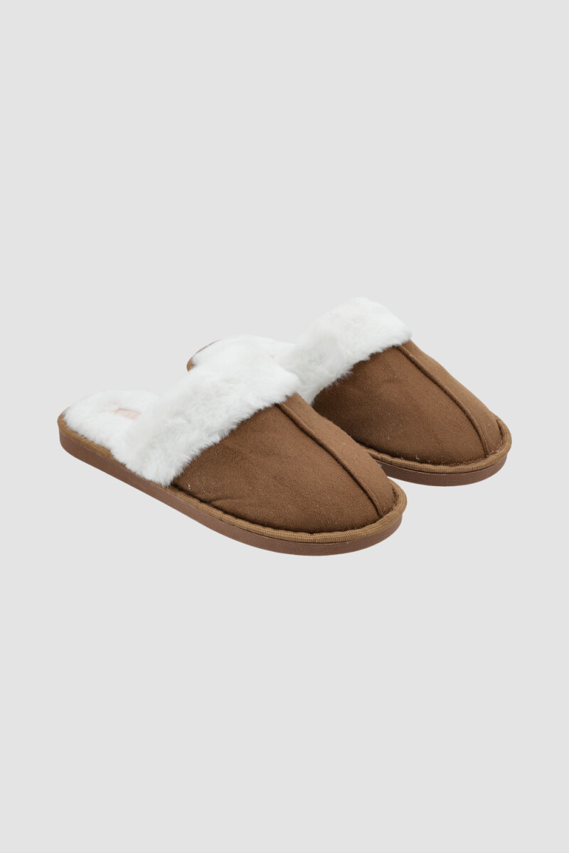 Pantufla basic fur inv26 - Marron 