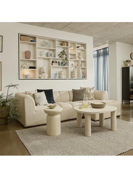Mesa auxiliar LUNDEBORG 38x50 travertino Mesa auxiliar LUNDEBORG 38x50 travertino