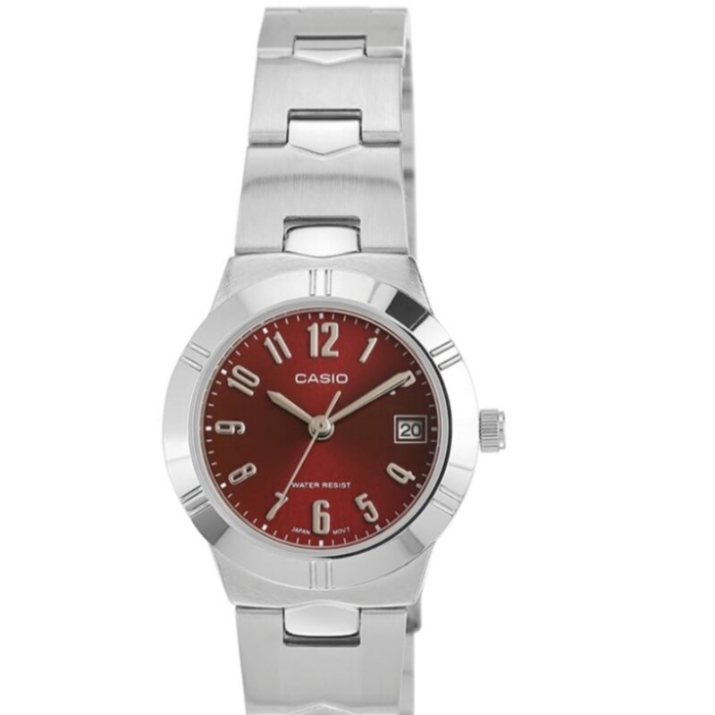 Reloj Casio esfera color granate/dama Reloj Casio esfera color granate/dama