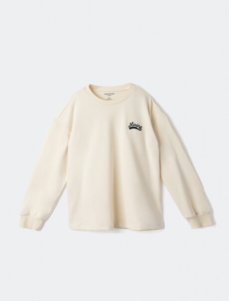 BUZO INFANTIL CON ESTAMPA BEIGE