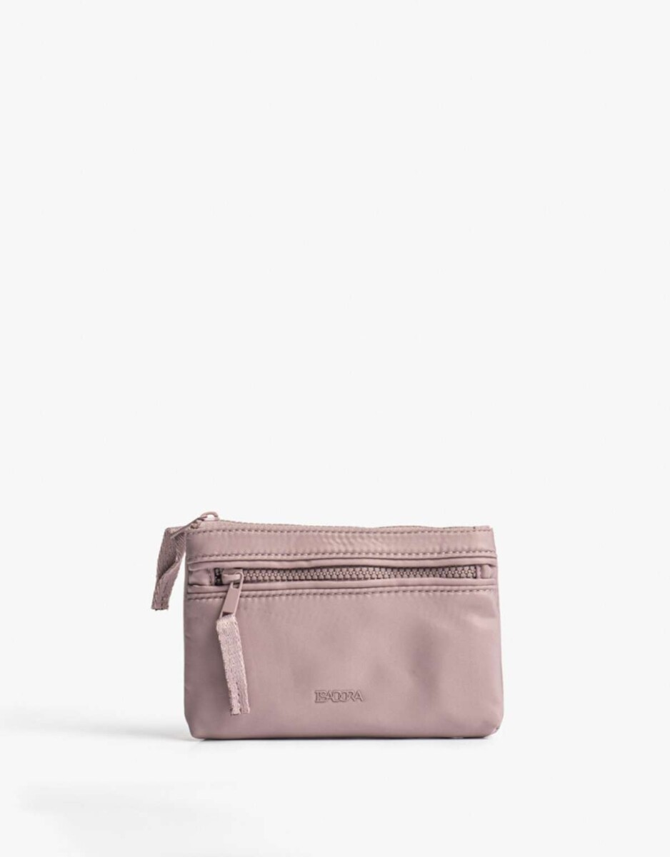 Monedero Nylon Con Bolsillo - Violeta Lavanda 