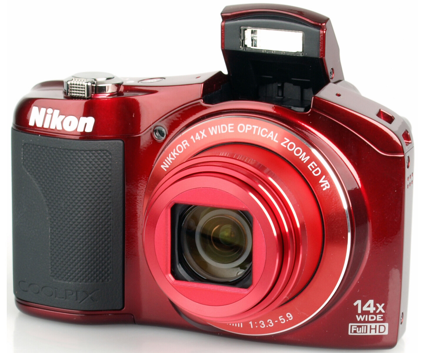 Camara Digital Nikon L610 16MP, Zoom 14X, Full Hd Roja 